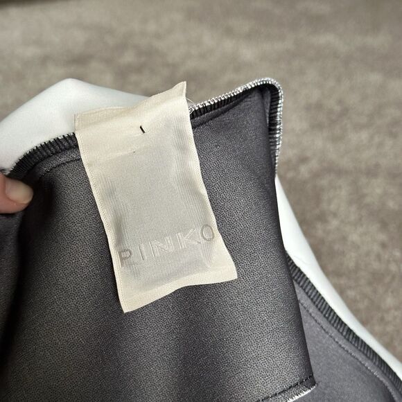 PINKO Italian Designer Strapless Print Cocktail Party Dress Made In Italy US 8 - Picture 11 of 12